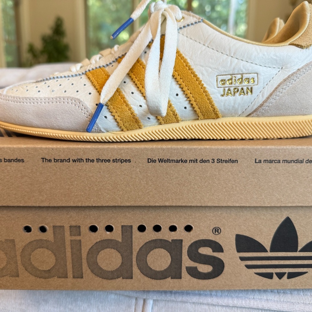 Adidas Japan Low Top Sneaker in Off White/Spark/Orange Tint - Picture 4 of 6